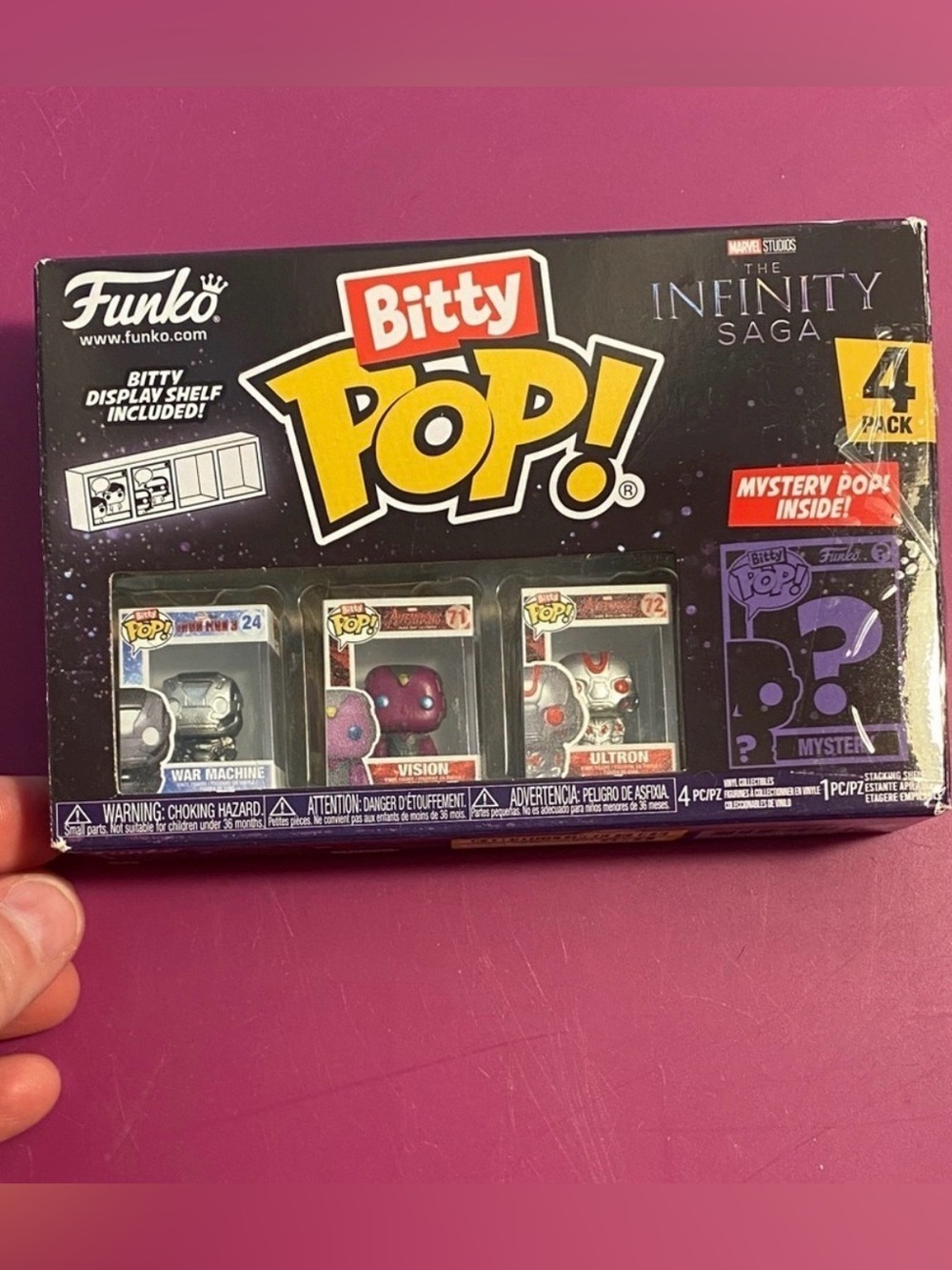 Funko Bitty Pop Marvel Infinity Saga War Machine Vision Ultron 4 Pack Mini Figur